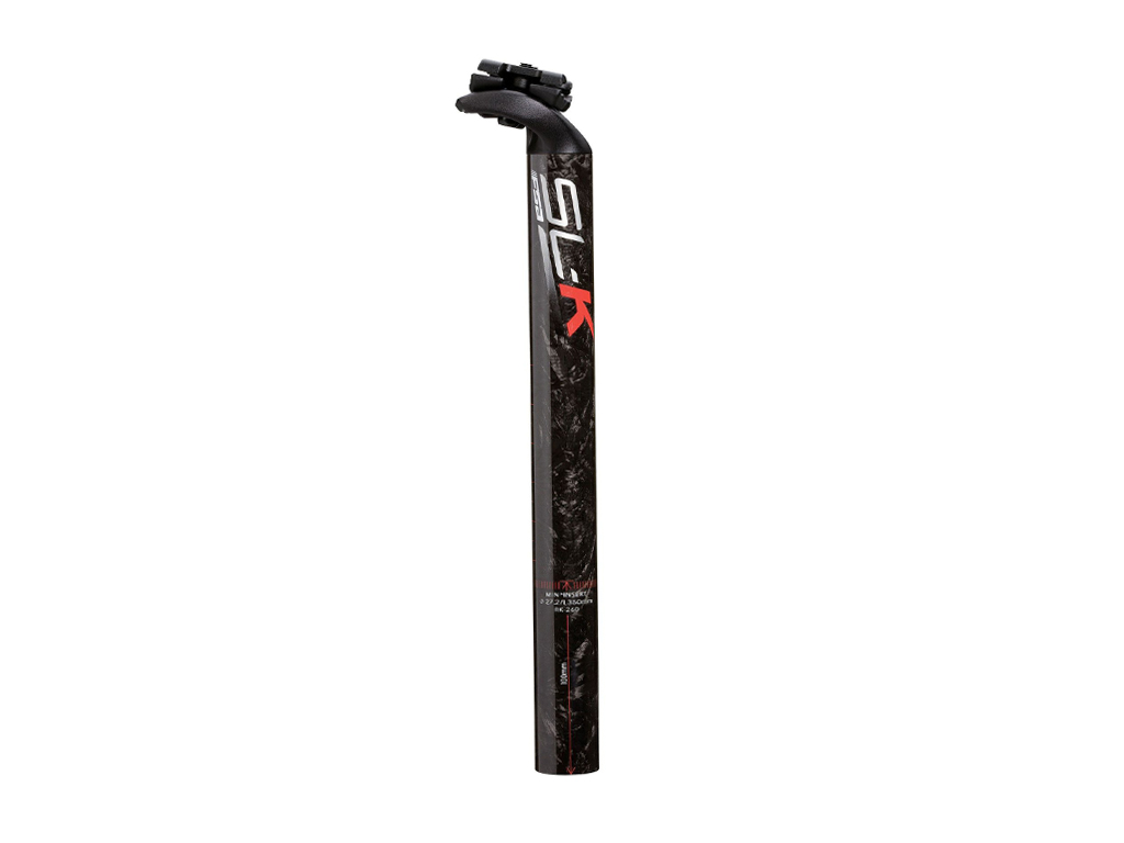 FSA SL-K SBS SB20 CARBON SEATPOST หลักอานหมอบ, ขนาด 31.6MM, ยาว 350MM, สีแดง, สีเทา