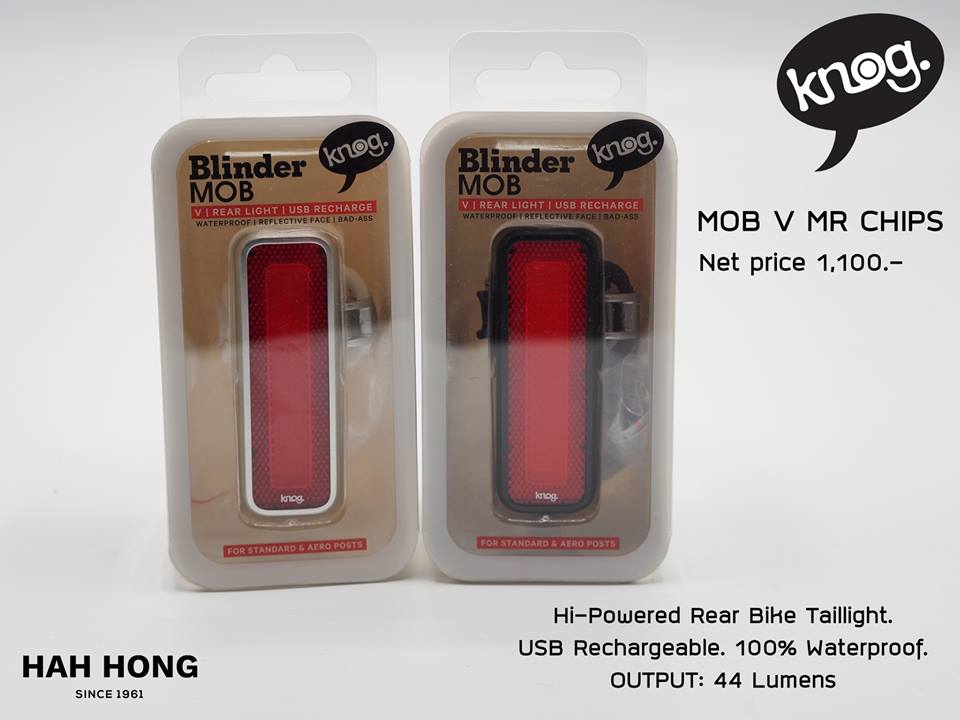 KNOG ไฟท้ายไบเดอร์ม๊อบวีมิสเตอร์ชิพ MOB V MR CHIPS, แบบยาวหลอดเหลี่ยม