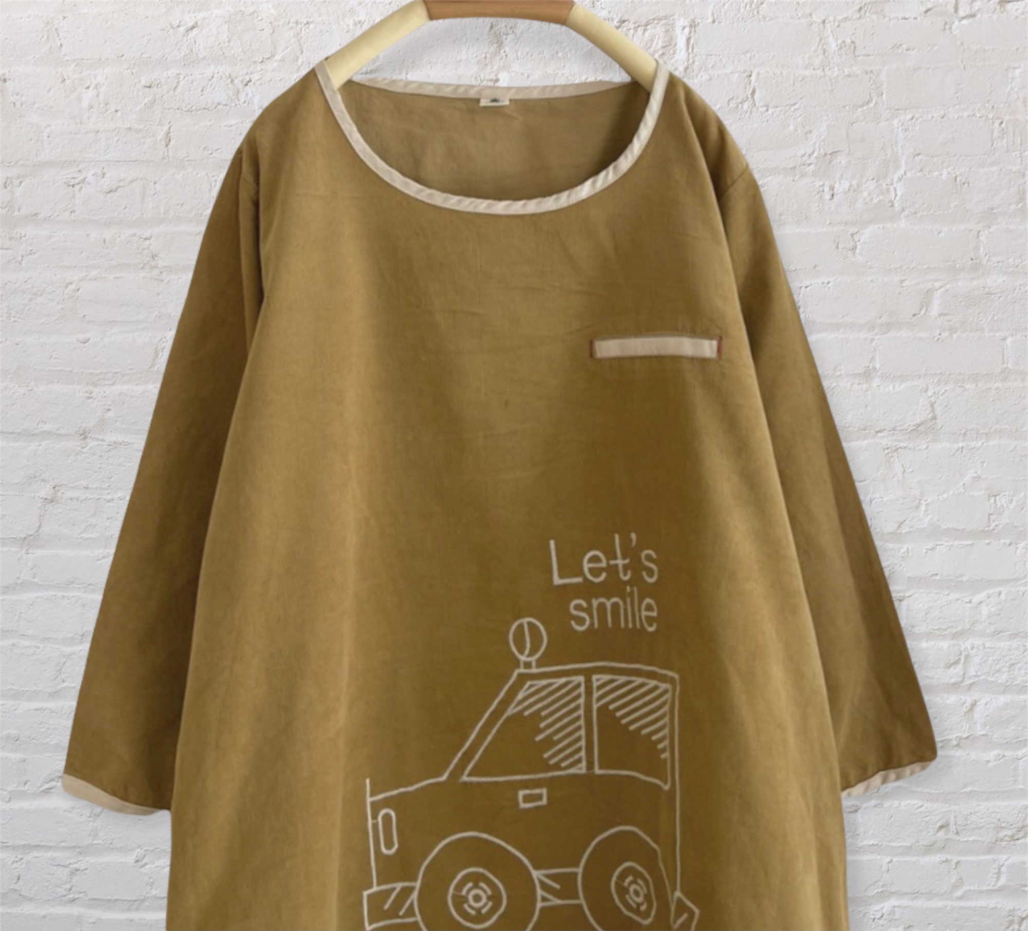 เสื้อผ้าลูกฟูกบางนิ่มปักลายรถ