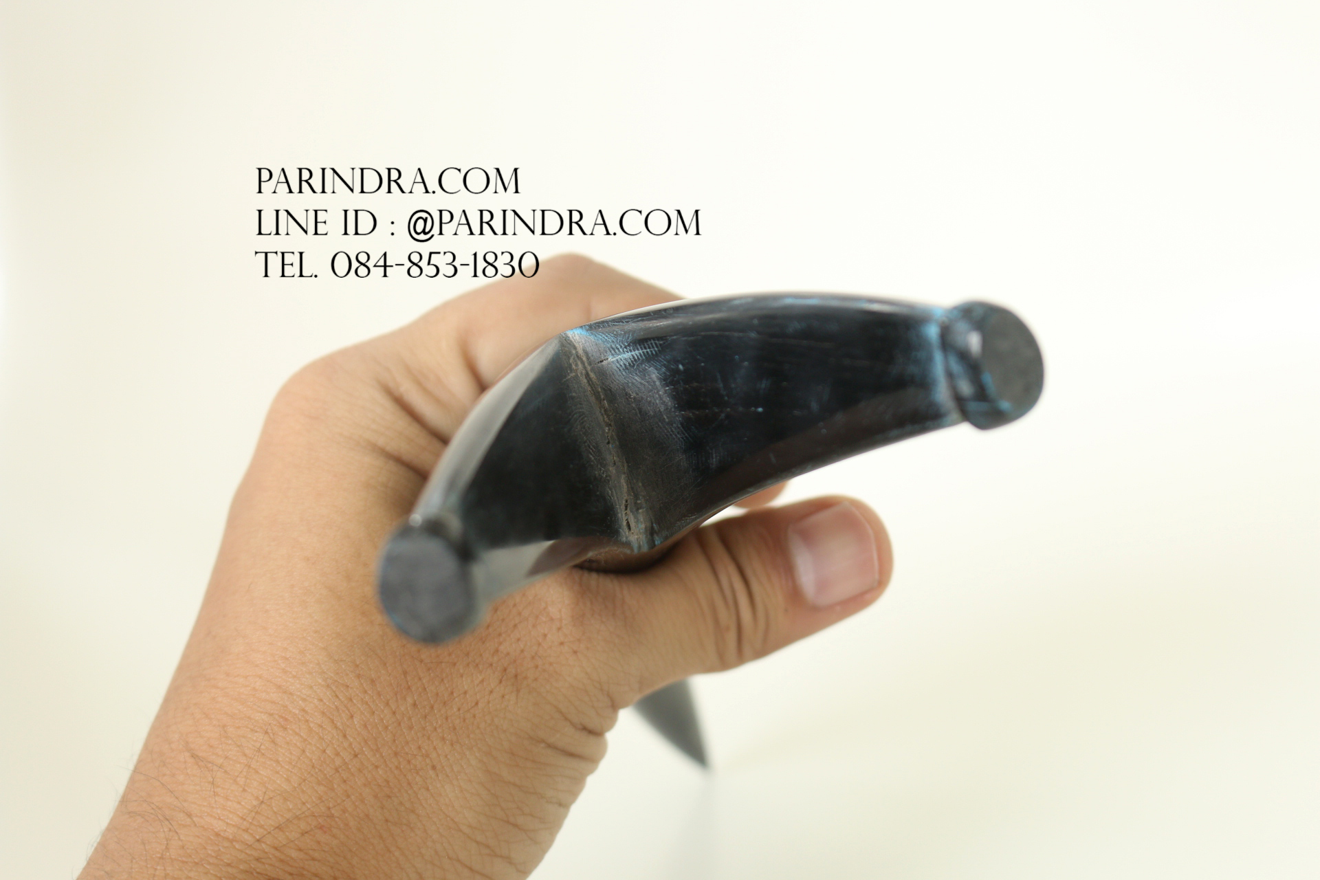 หนังสติ๊กเขาควายตัน สีดำสนิท โค้งงอ เข้ารูปสวยงาม #BAF003