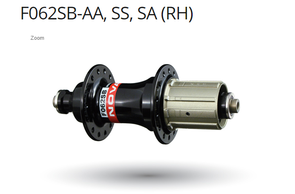 ดุมวีเบรค NOVATEC ดุมหน้า/หลัง V-Brake แบร์ลิ่ง MTB, โม่โครโม, 32H, 36H, สีดำ (A141SB F162SB)