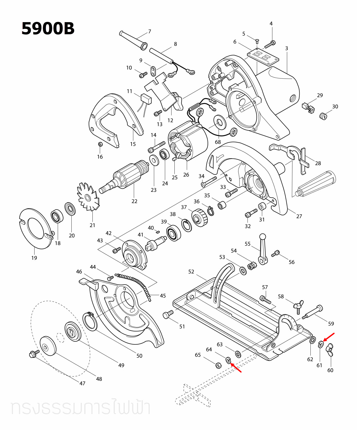 SPRING WASHER 6 Maktec มาคเทค MT560, MT580, MT583, Makita มากีต้า 2414, 2414NB, 4100NB, 4100NH, 4100NH2, 5103N, 5201N, 5401N, 5900B, N5900B Pn.942151-2 (แท้) ## (*)