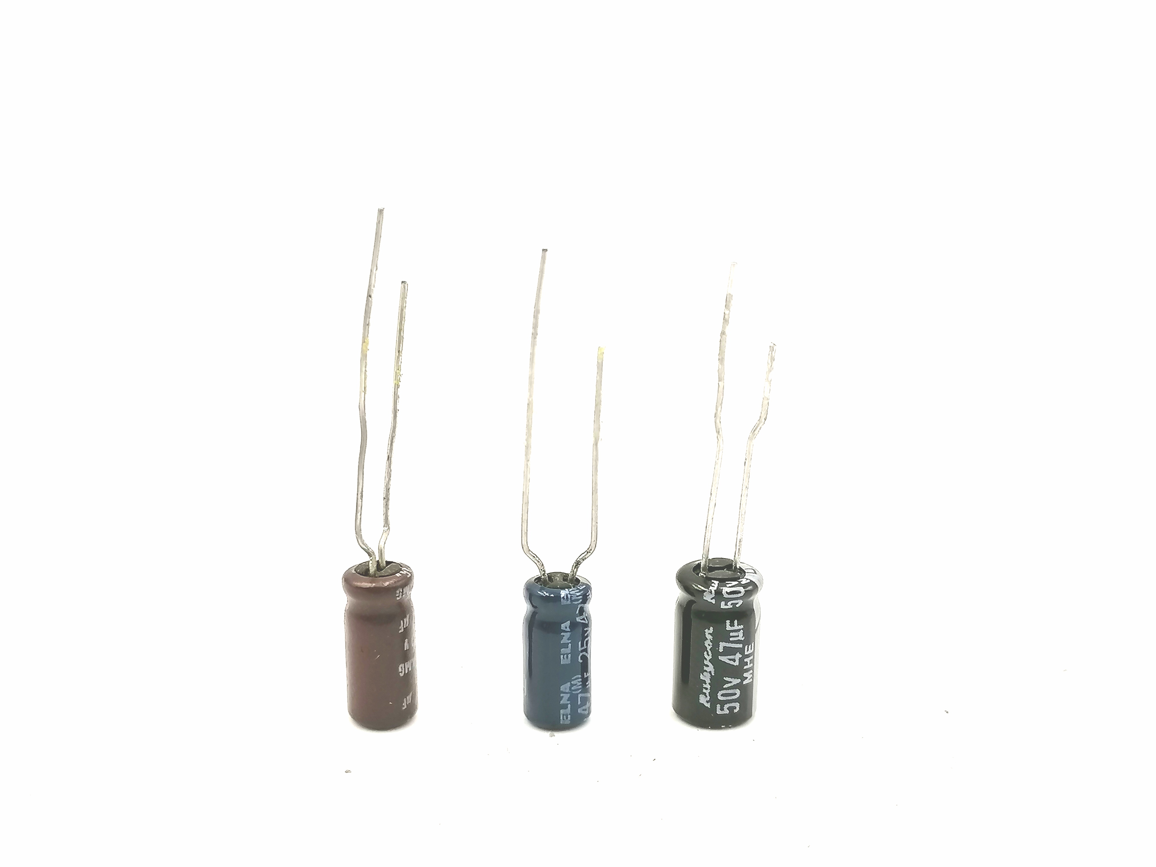 C ตัวเก็บประจุ อิเล็กโทรไลท์(แบบมีขั้ว) 47uF 50v. / 47uF 63v. สำหรับใช้งานทั่วไป งาน DIY สินค้าเกรดดี #K9