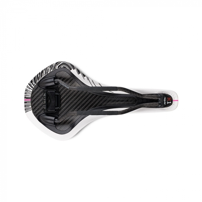 เบาะเสือหมอบ FIZIK ROAD ANTARES R1 VERSUS EVO CARBON BRAIDED Saddle Carbon Rail, ราง Carbon สีดำ