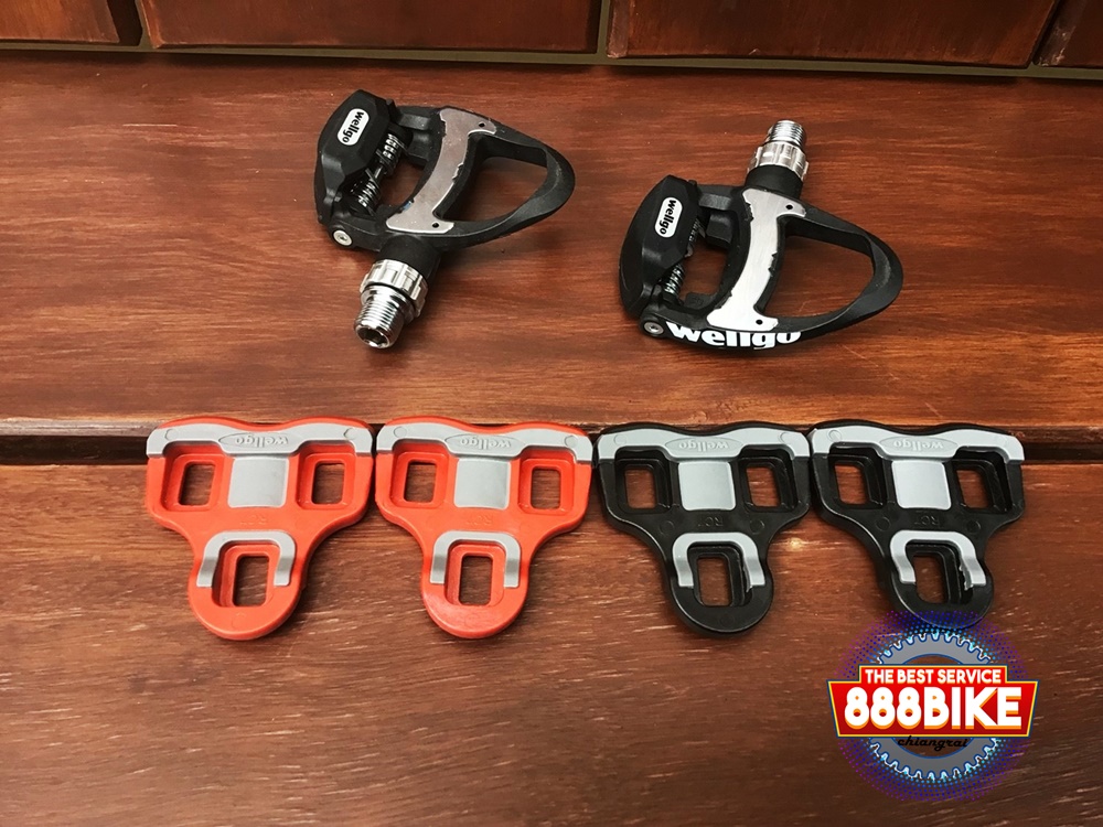 บันไดจักรยานเสือหมอบ WELLGO R312 Carbon Fiber แถมคลีท 2 ชุด