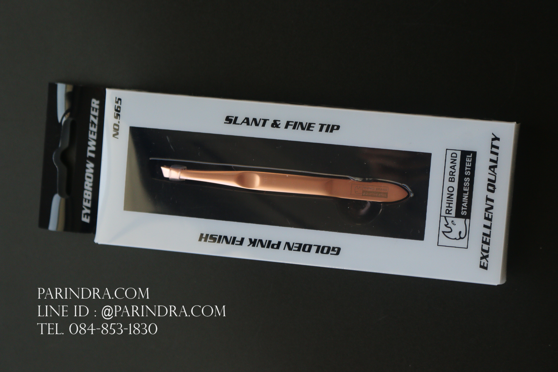 แหนบ Rhino No.S65 Pink Gold Tweezer แหนบสีพิงค์โกลด์
