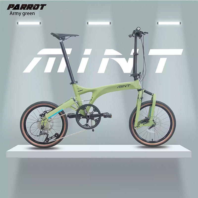 MINT PARROT จักรยานพับได้ 18 นิ้ว 9 สปีด ดิสก์เบรก | น้ำหนักเบา 11.8 กก.