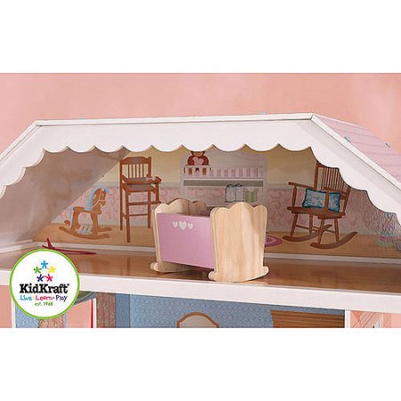 KidKraft Savannah Wooden Dollhouse With 13 Pieces of Furniture บ้านตุ๊กตาหลังใหญ่ สไตล์หรูคลาสสิค วัสดุเป็นไม้อัดทั้งหลัง นำเข้าจากอเมริกา