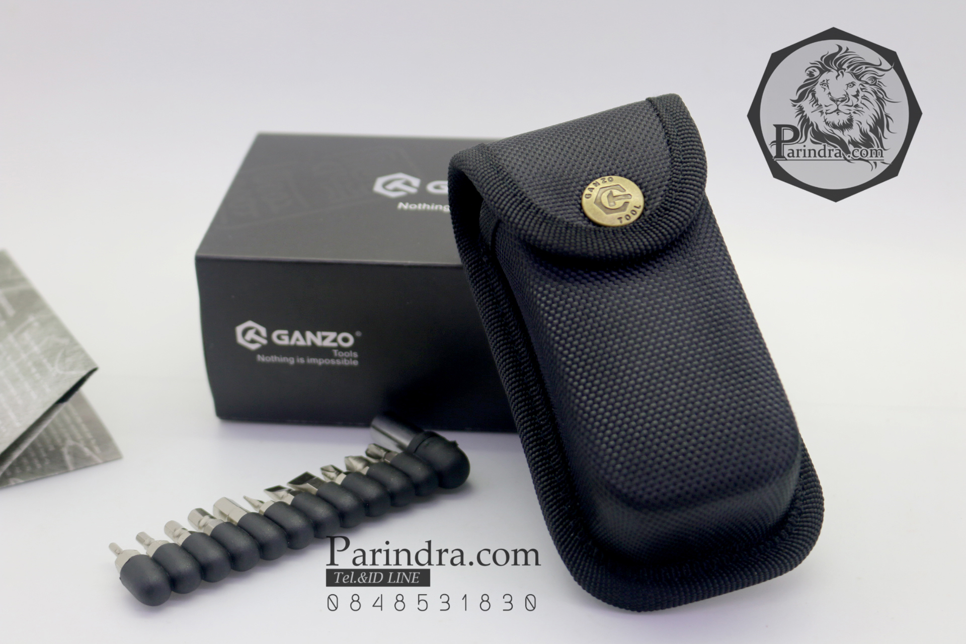 คีมเอนกประสงค์ Multi-Tools Ganzo กานโซ่ รุ่น G302-H สีเงินไทเทเนี่ยม ของแท้ 100%