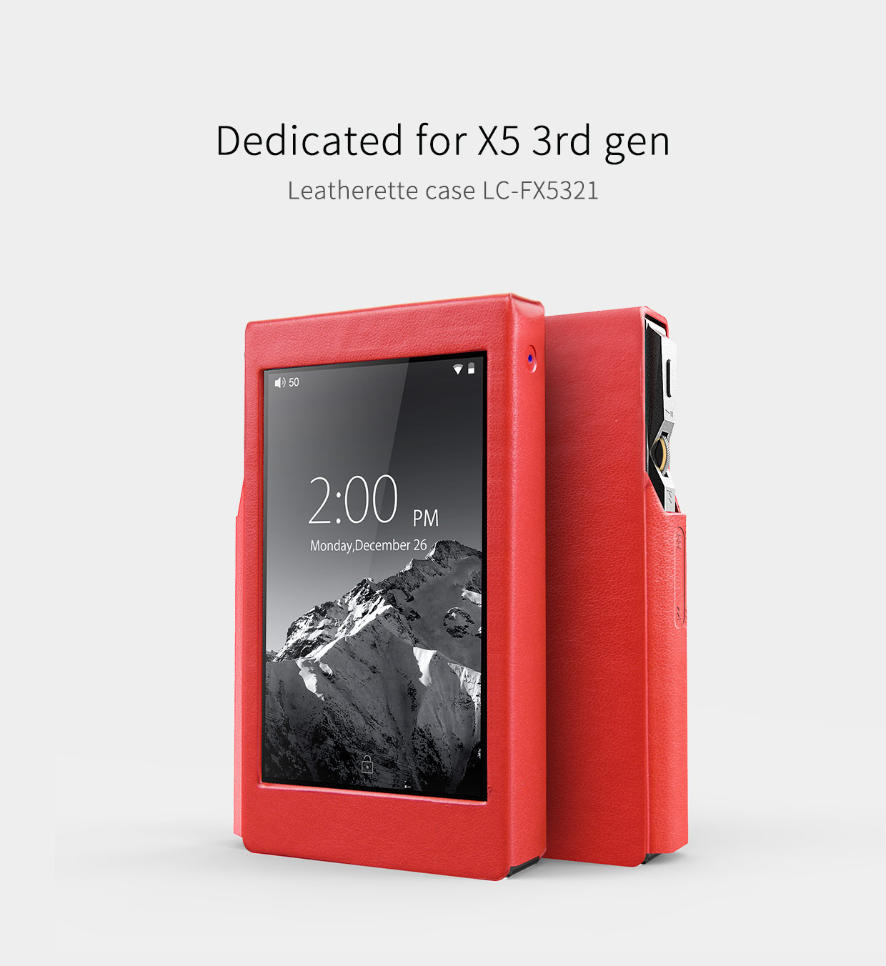FiiO LC-FX5321 เคสหนังเกรดพรีเมี่ยมสำหรับ FiiO X5 III สีแดง (สินค้ามีตำหนิ)