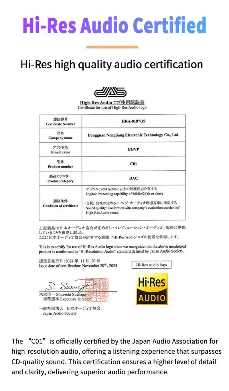 BGVP C01 DAC หางหนูพกพา พร้อม EQ รองรับ 32bit/384kHz Hi-Res ประกันศูนย์ไทย