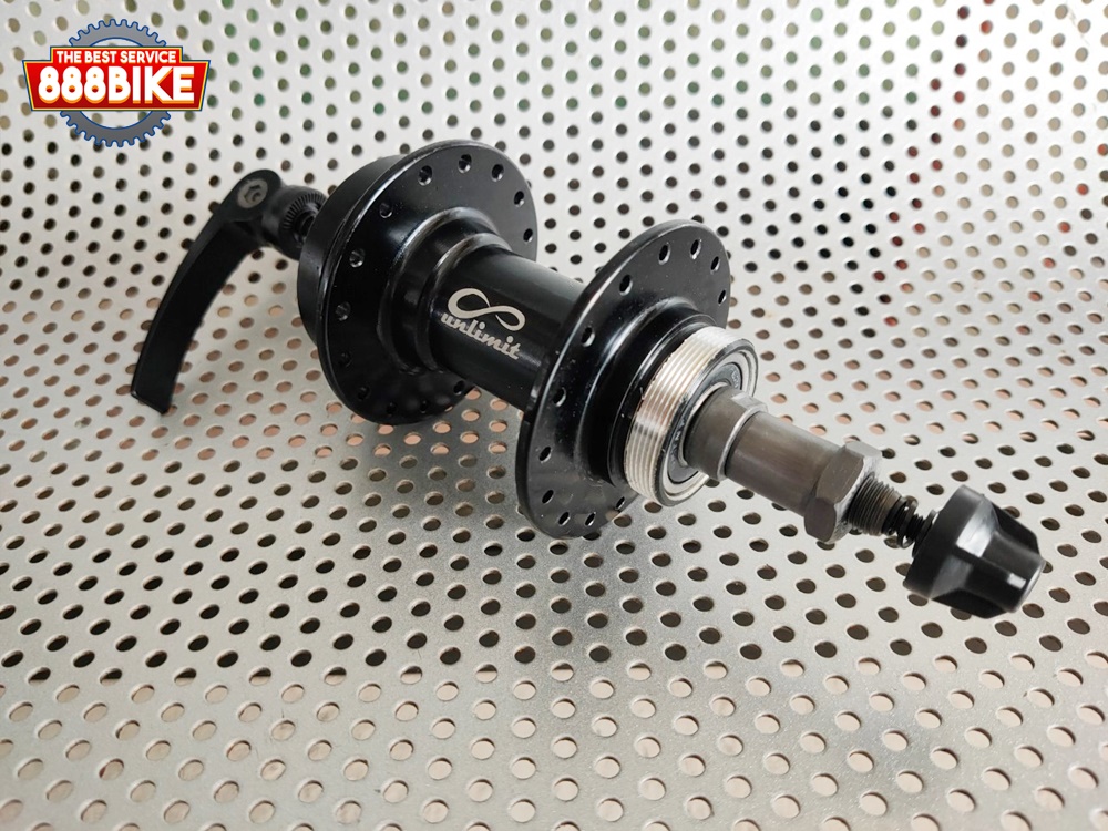 ดุมดิสเสือภูเขา UNLIMIT Sealed bearing หน้า/หลัง โม่อลูฯ สีดำ 32H (ราคาต่อ 1ดุม)