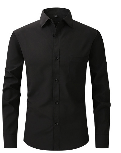 พร้อมเช่า เสื้อเชิ้ต แขนยาว สีดำ