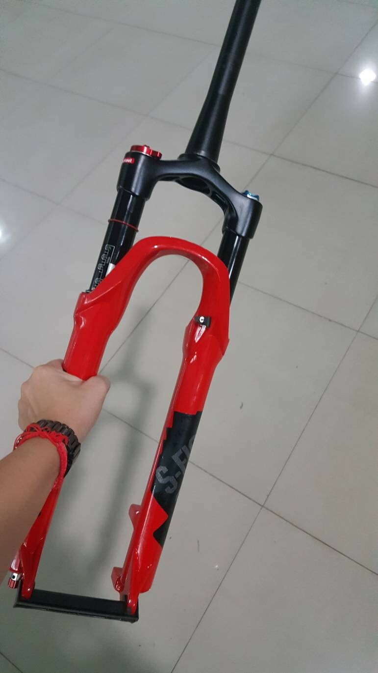 โช๊คลม S-FIGHT รุ่น S516 AR2 คอธรรมดา แกน 9MM, มีสีดำ,สีทองและสีแดง, มีขนาด 27.5