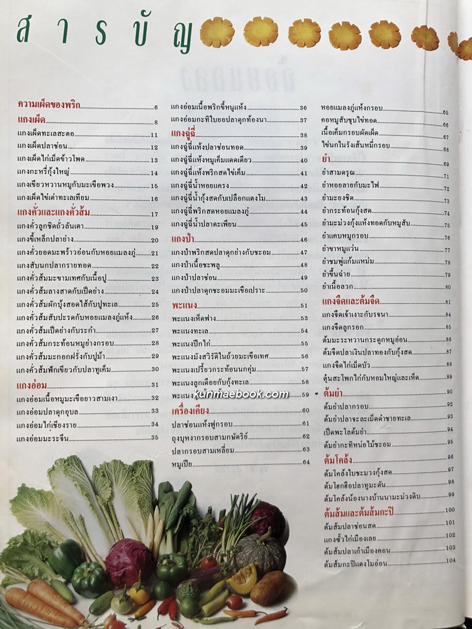 ตำรับอาหาร ชุดพิเศษ โดย อาจารย์ จรรยา สุบรรณ์