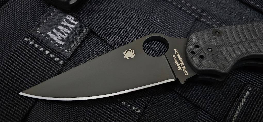 Spyderco Paramilitary 2 MagnaCut Salt Knife Black G-10 Black DLC