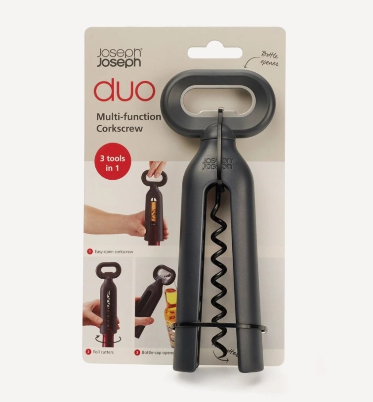 ที่เปิดขวด/ที่เปิดไวน์และขวดแบบ 2-in-1 จากแบรนด์ Joseph Joseph รุ่นดีไซน์มินิมอล