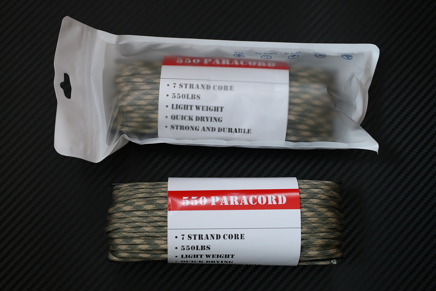 เชือกพาราคอร์ด PARACORD 550 คุณภาพสูง # GREY BEIGE CAMO ใช้ได้งานได้เอนกประสงค์