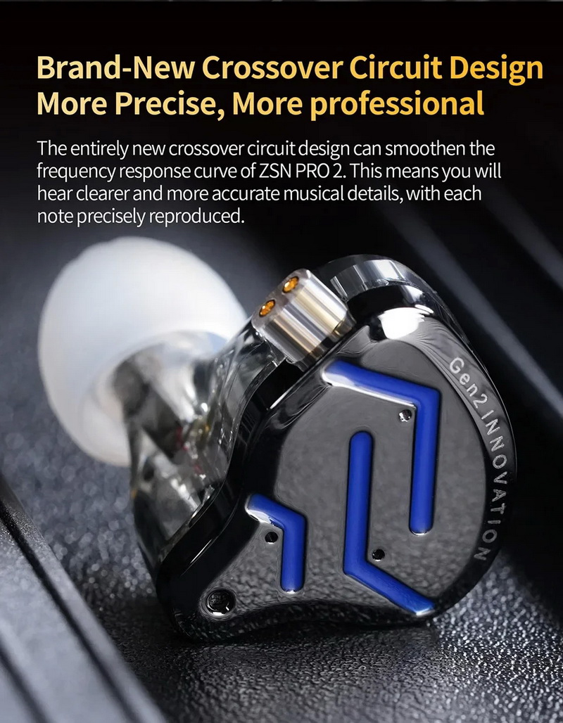 KZ ZSN Pro 2 หูฟัง Iems Hybrid 2 ไดรเวอร์ 1BA+1DD ปรับแต่งจูนเสียงระดับมืออาชีพ ประกันศูนย์ไทย