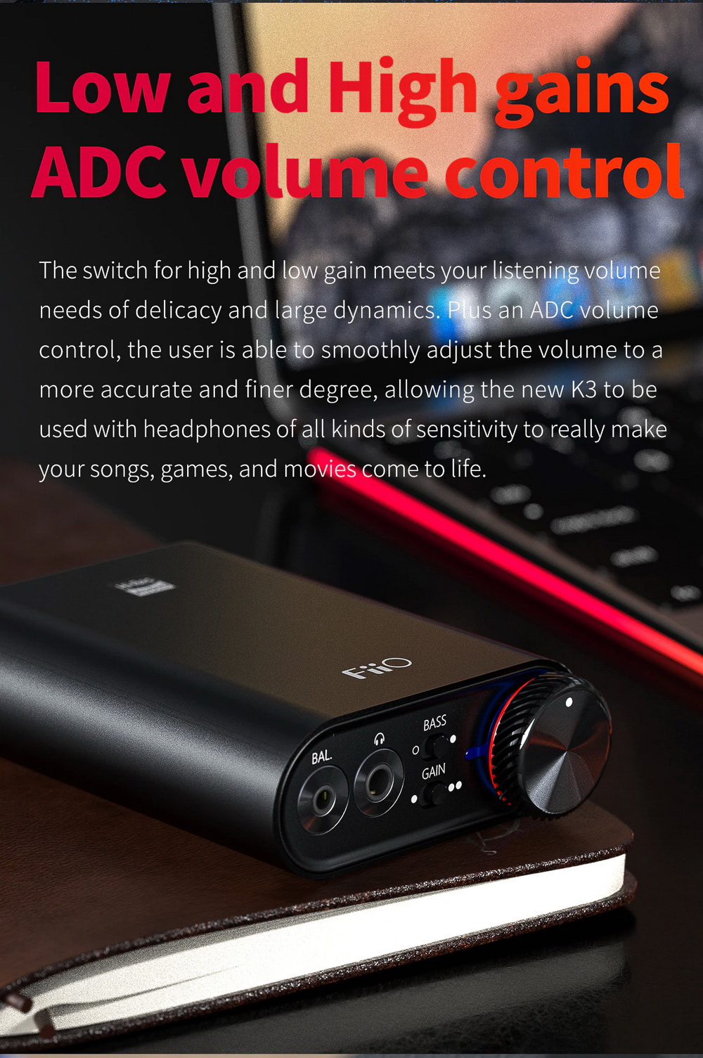 ขาย FiiO K3S DAC/AMP ตั้งโต๊ะระดับเรือธง รองรับPCM 32Bit/384kHz , DSD256