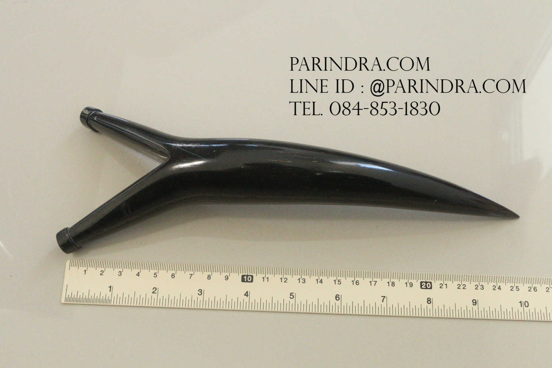 หนังสติ๊กเขาควายตัน สีดำสนิท โค้งงอ เข้ารูปสวยงาม #BAF001