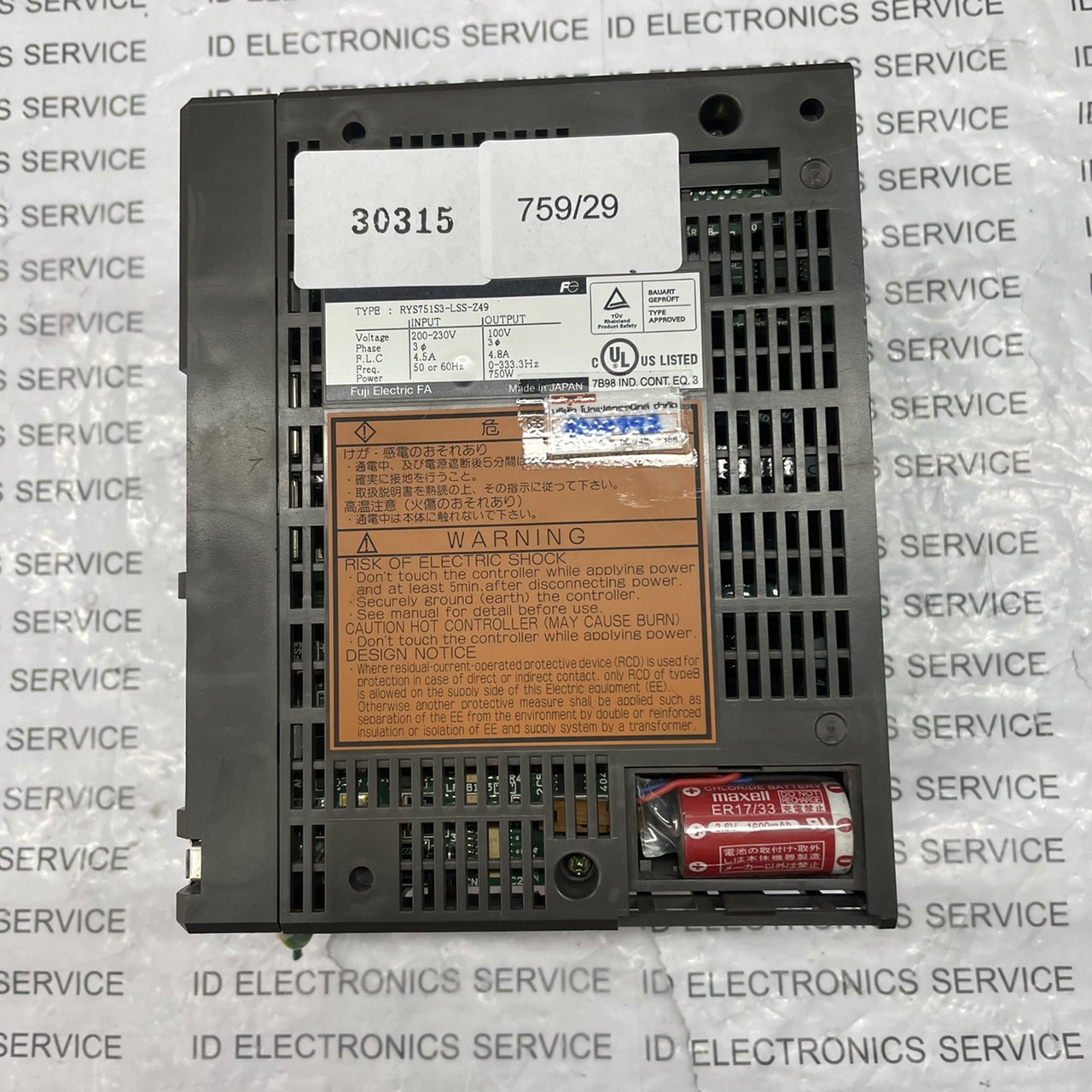 RYS751S3-LSS-Z49 SERVO DRIVE " FUJI "