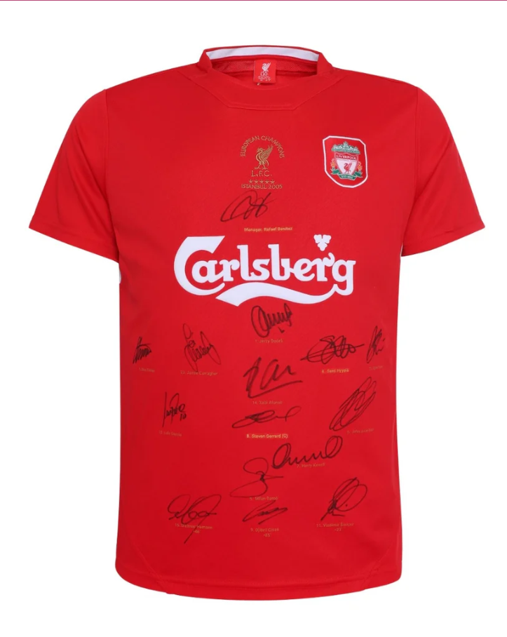 เสื้อลิเวอร์พูลพร้อมลายเซ็นต์ 11 นักเตะตัวจริง Istanbul 2005 มีใบเซอร์ฯ Limited-Edition ถึง 500 ชิ้นทั่วโลก ของแท้