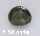 อัญมณีหินพลอยสีเขียวออกดำขนาด.5.30.การัต.