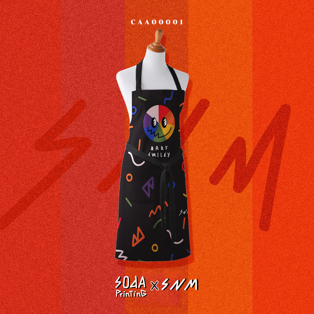 ผ้ากันเปื้อน พิมพ์ลาย BABYBOY สีดำ CAA00001 #ผ้ากันเปื้อน #SOdAhome