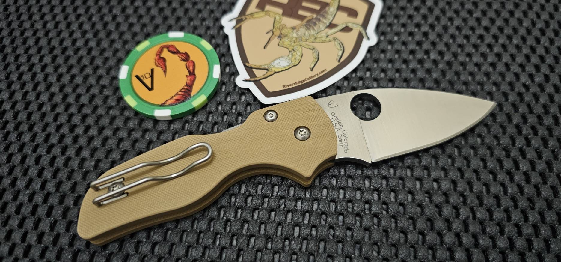 Spyderco REC EXCLUSIVE Lil' Native Coyote Brown G10, Satin 10V