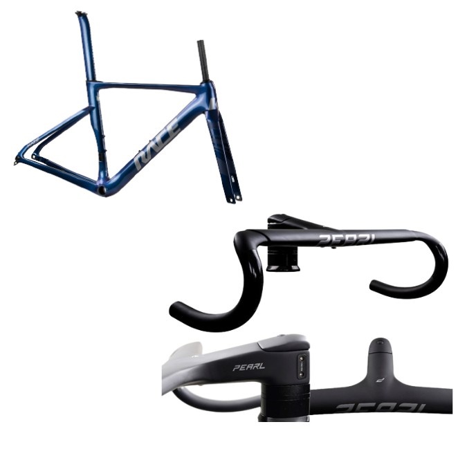 เฟรมเซทคาร์บอน KANON XR EVO 2024 FRAME SET CARBON + ชุดแฮนด์ Pearl Handlebar Integrated