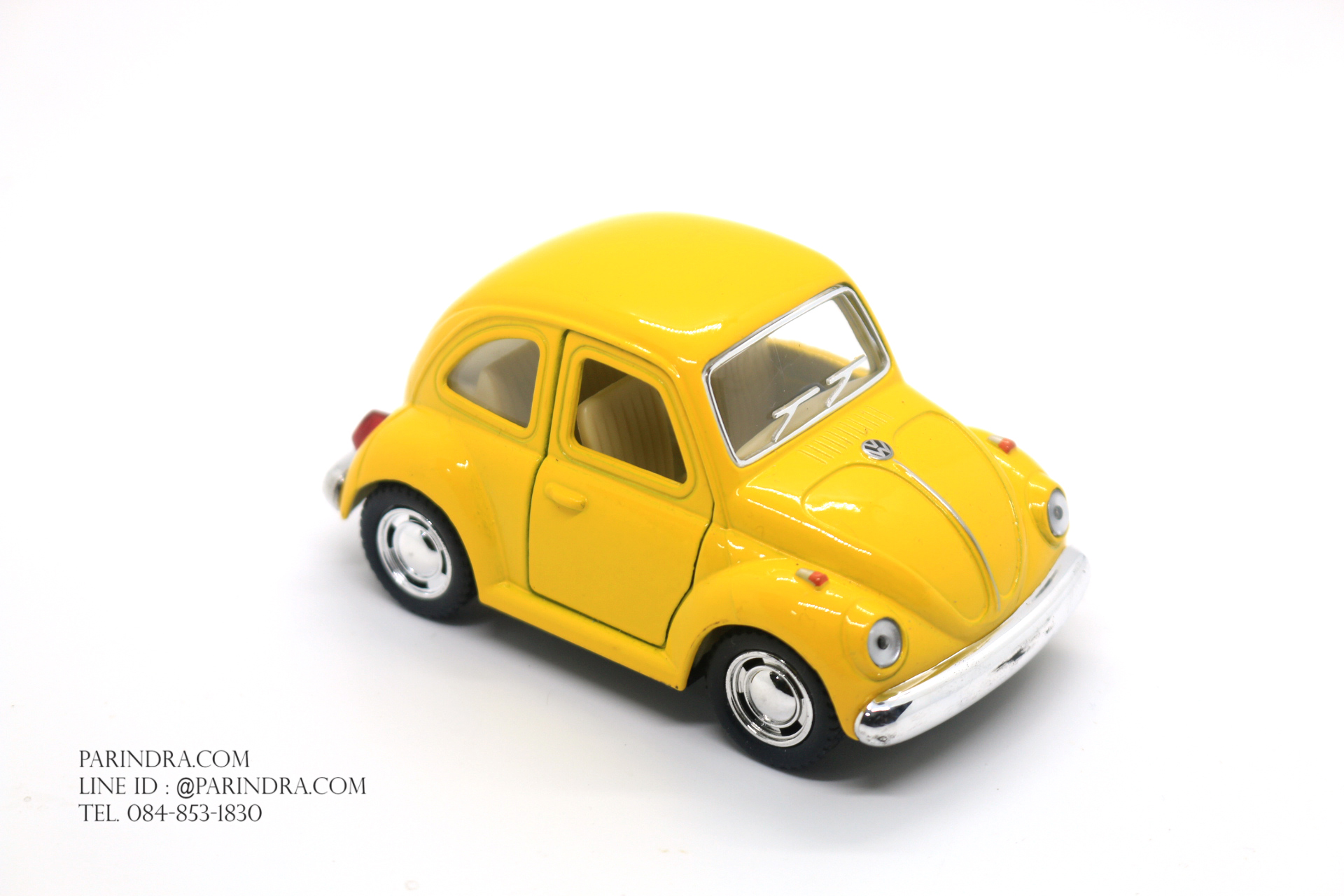 โมเดลรถเหล็ก รถเต่า Volkswagen 1967 ย่อส่วน Short Body สีเหลือง