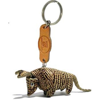 พร้อมส่ง พวงกุญแจหนังแท้ Handmade รูปตัวนิ่ม