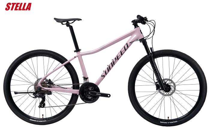 จักรยานเสือภูเขาผู้หญิง SUNPEED 2025 STELLA MTB 27.5" อลูมิเนียมเฟรม – พร้อมชุดเกียร์ Shimano 24 สปีด และเบรกไฮดรอลิก