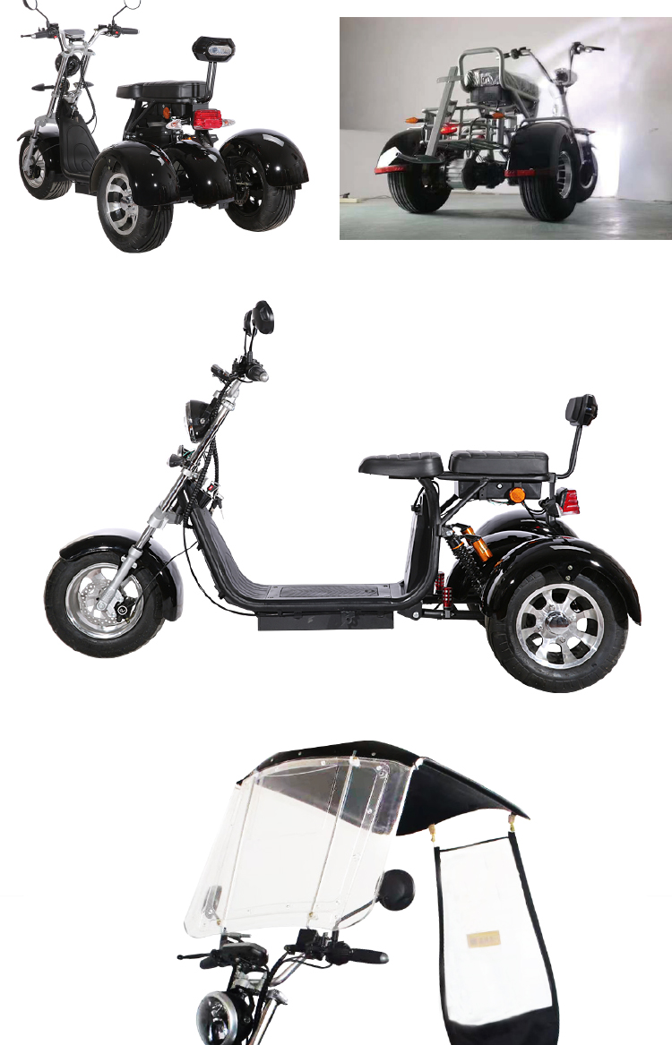สามล้อ DUDI 3 Wheel CITYCOCO Electric Scooter electric motorcycle 2000w, TD-C9 With EEC plus แบตลิเที่ยม