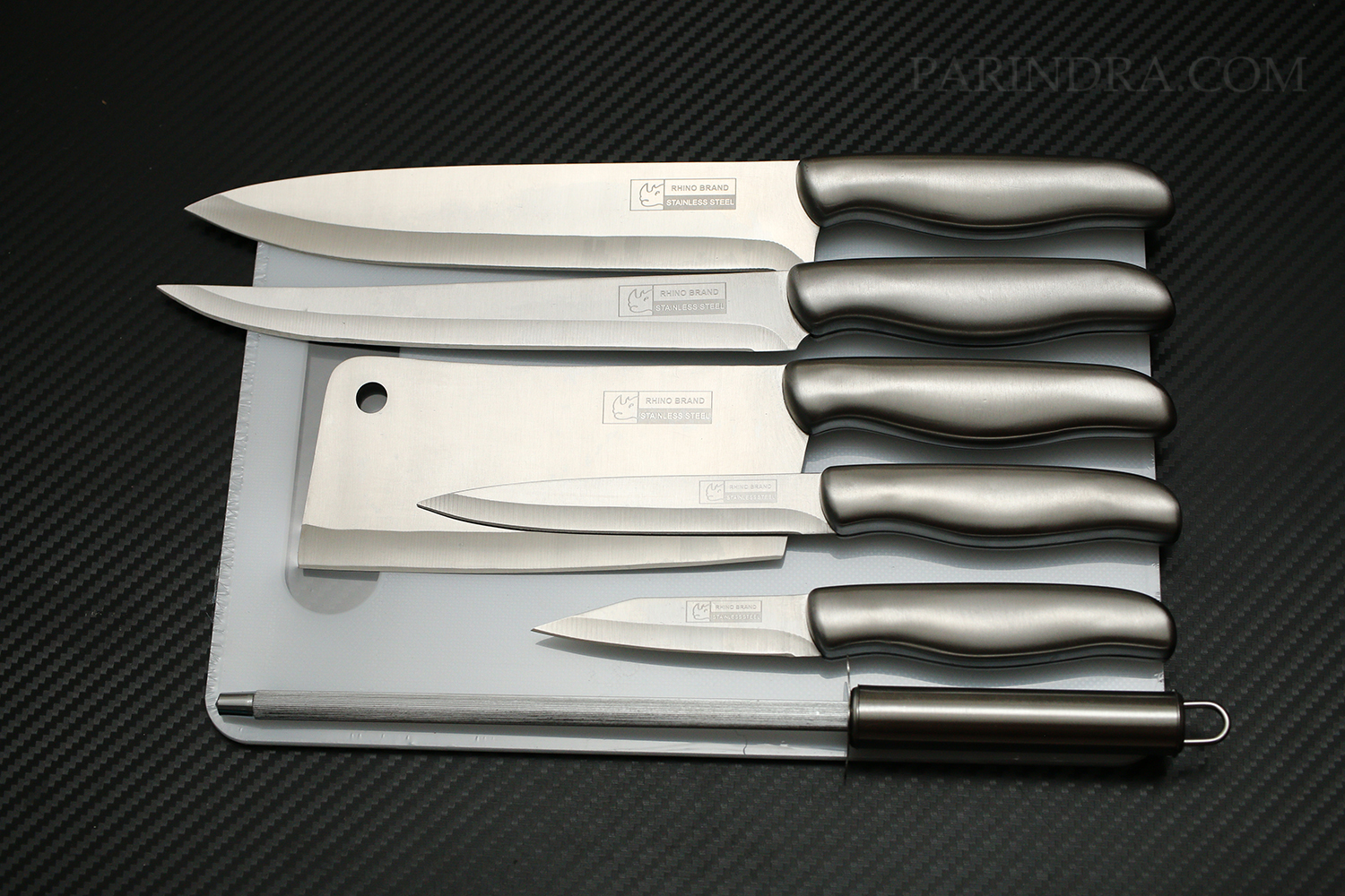 ชุดมีดทำครัวแสตนเลส RHINO BRAND No.888 7-PIECE CUTLERY SET (ของแท้)