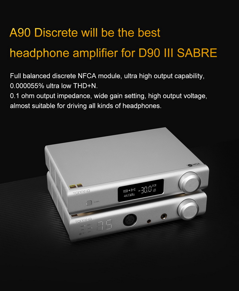 Topping D90iii Fully Balanced DAC รองรับ Dual Hi-Res, BT5.1, รีโมท, ฟังก์ชั่นปรีแอม, MQA ประกันศูนย์ไทย