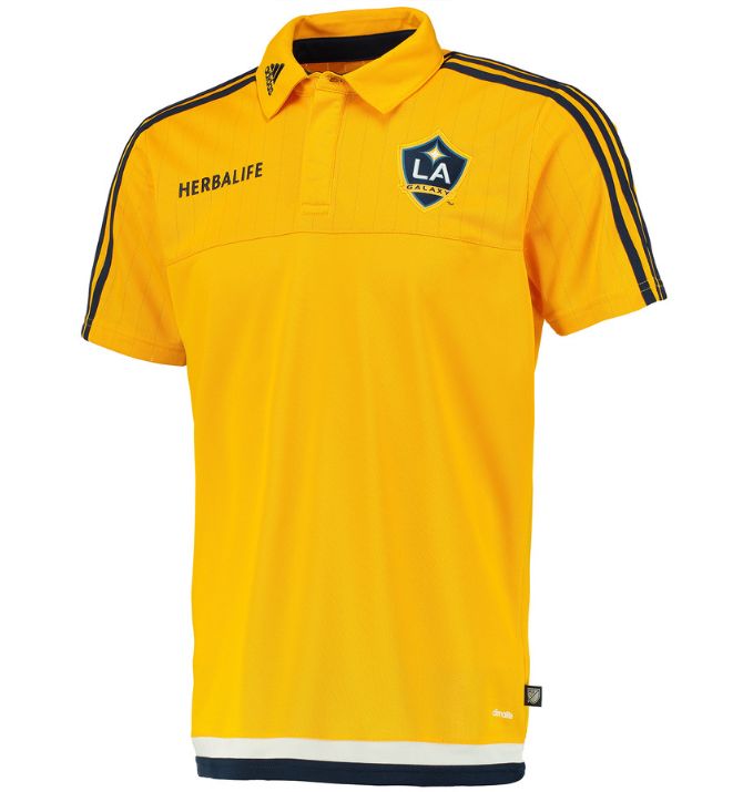 เสื้อโปโลแอลเอแกแล็กซี่ LA Galaxy Climalite Polo Gold