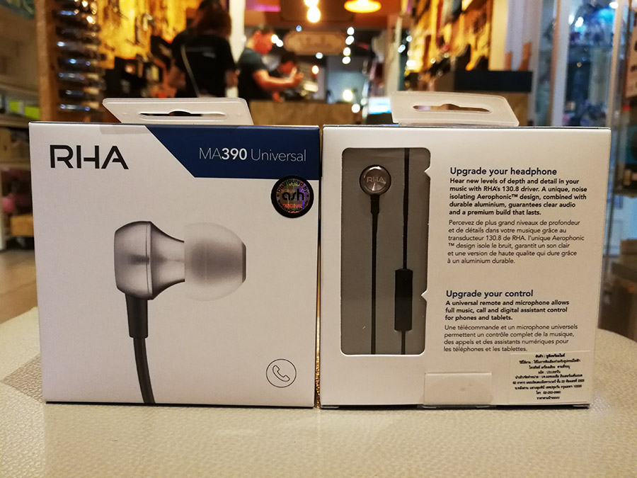 หูฟัง Rha Ma390 Universal Mic หูฟังอินเอียร์มีไมค์ แบรนจากอังกฤษ เสียงดี ทำจากโลหะ รูปทรงหรูหรา ใส่สบาย