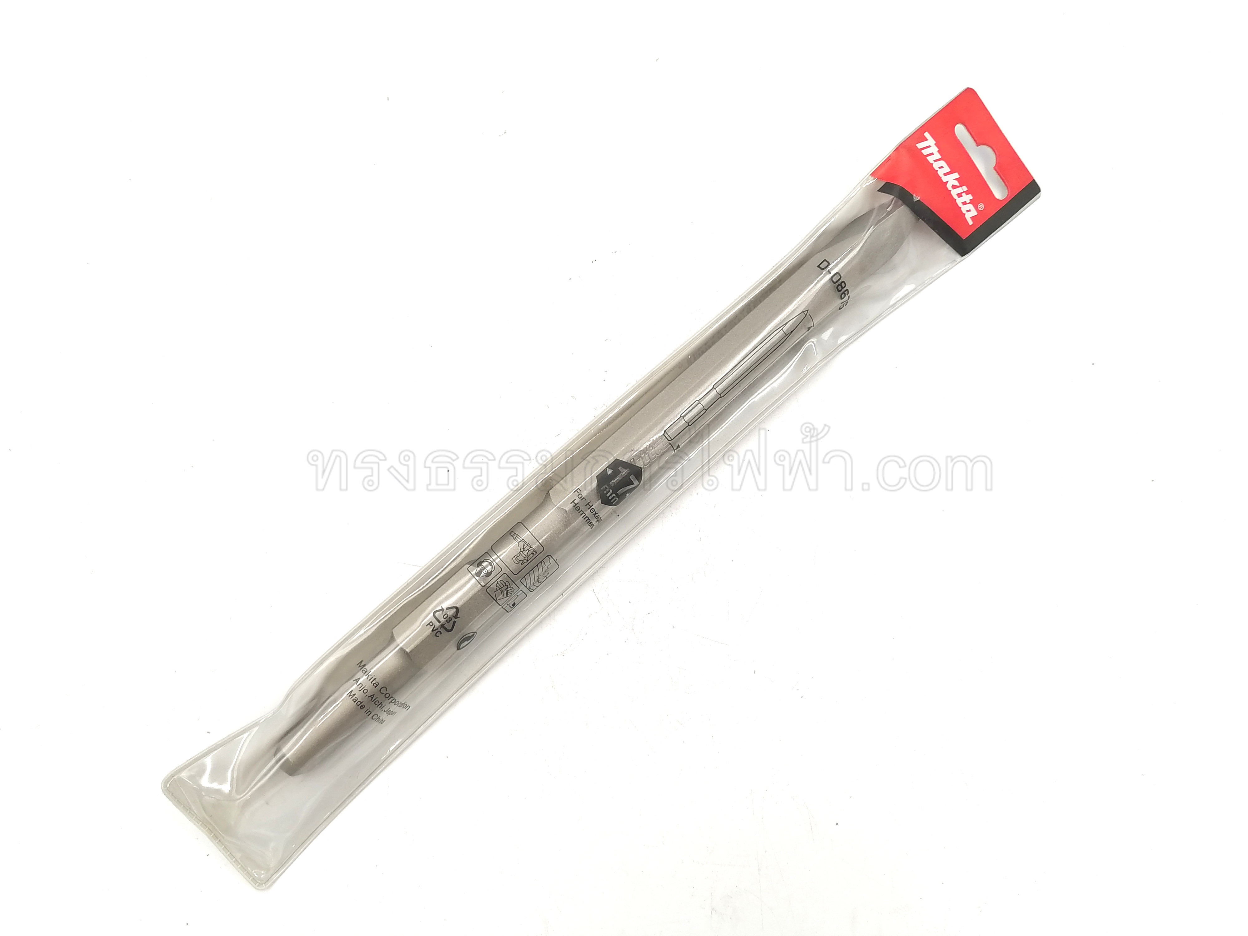 ดอกสกัดปูน(17มม.) ปลายแหลม Makita HM0810, HR3520, HR3850 Pn.D-08676 /D-08682 (แท้) ##