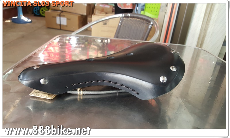 เบาะจักรยาน VINCITA Cow Leather Saddle ทรงสปอร์ต, SL03 SPORT ทัวร์ริ่ง