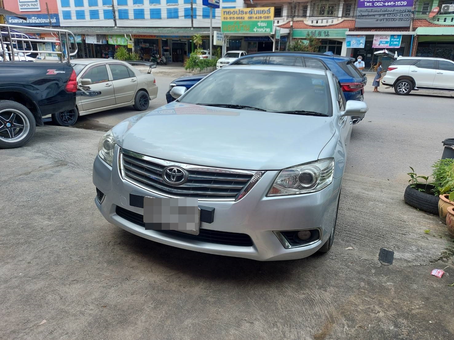 ขายพรมในรถยนต์ Toyota Camry 2008 ปูพรม7D สีครีม + พรมดักฝุ่นสีครีม เต็มคัน