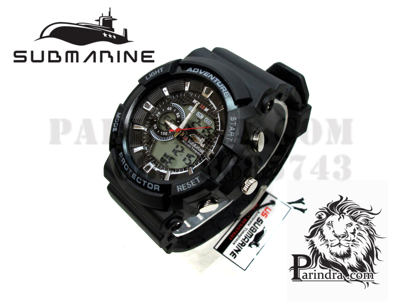 US submarine Protector รุ่น TP3147M สีดำตัดเทา