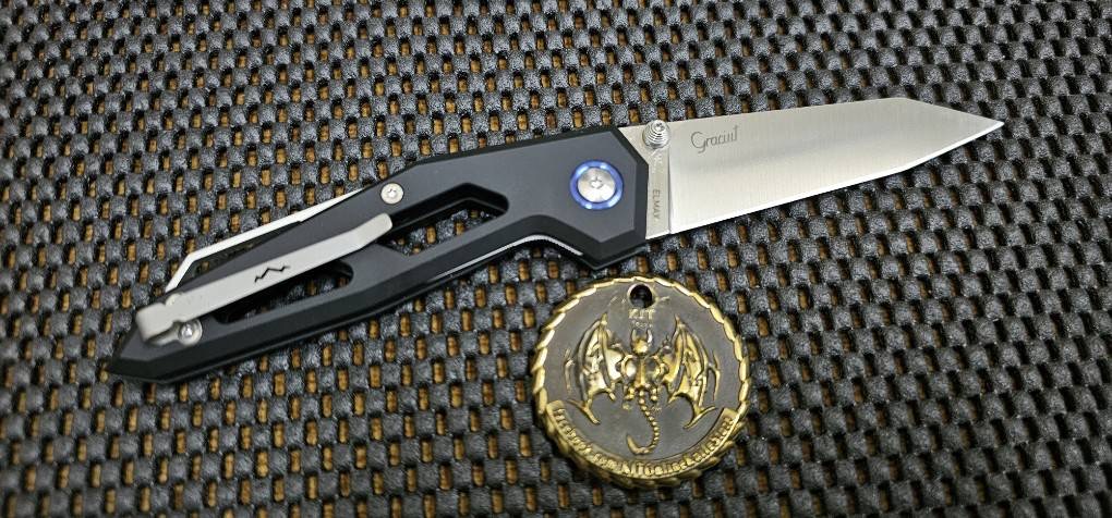 MKM Edge Liner Lock Knife Black Aluminum (2.9" Satin) EGL-ABK