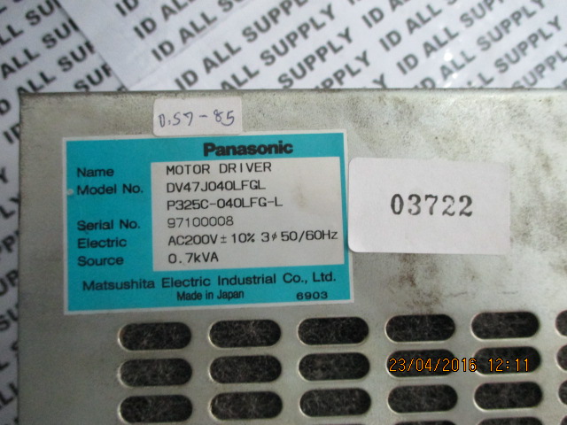 SERVO DRIVE “ PANASONIC ” รุ่น DV47J040LFGL