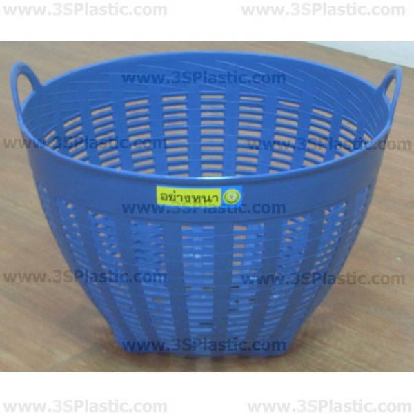 เข่งพลาสติกหูเหลี่ยม เบอร์5 Ø 44.0 x 35.5 สีทึบ