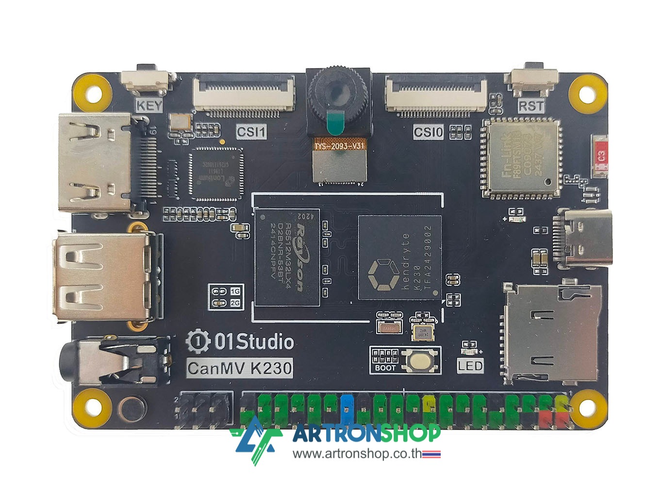 CanMV K230 บอร์ด AI ประมวลผลภาพ OpenMV Machine Vision AI Development Board