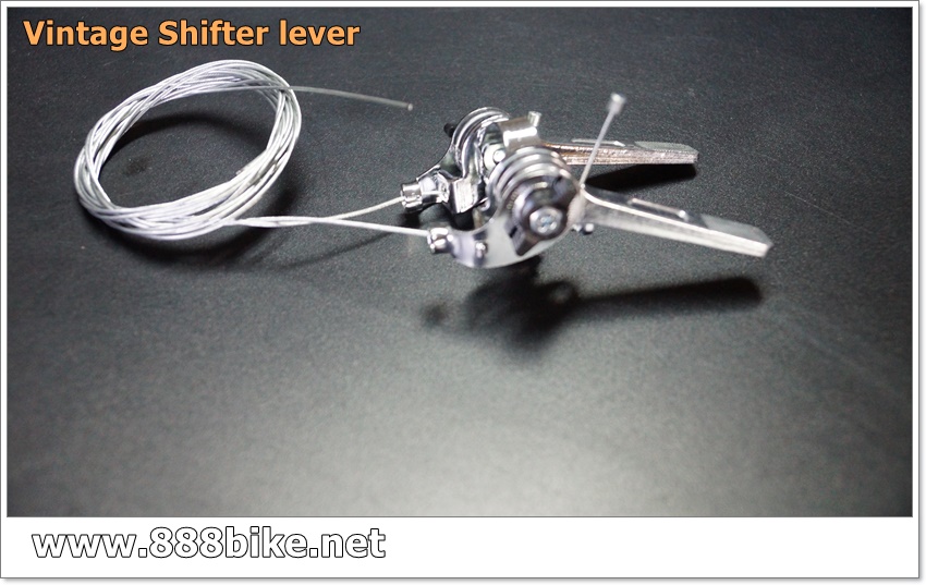 มือเกียร์อลูมิเนียม พร้อมสายเกียร์ Retro shifter clamped ใส่คอจุ่มวินเทจ
