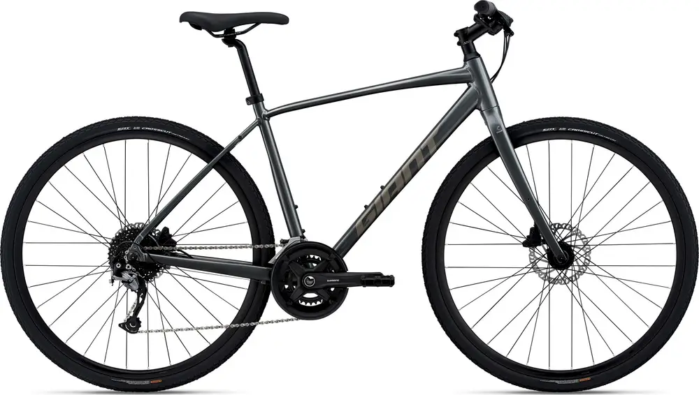 จักรยาน GIANT Escape 1 Disc 2022 | ALUXX Aluminum Frame | Shimano 2x9 Speed | Tektro Hydraulic Brakes | 700c Wheels | รองรับยางกว้างสูงสุด 45mm | สีเงินเขียวดำ