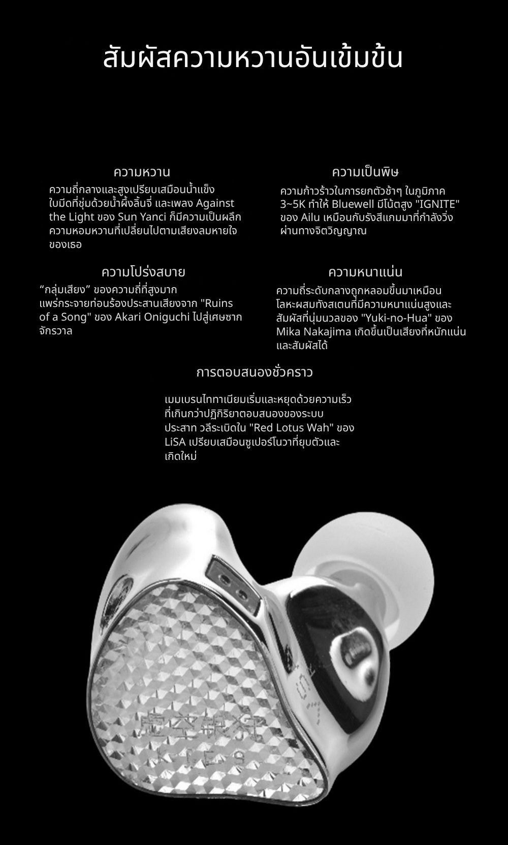 Ear Acoustic Audio VSA-V1 หูฟัง IEMs ไดรเวอร์ Dynamic ไดอะแฟรมชุบไททาเนียม ประกันศูนย์ไทย
